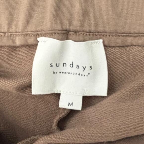 Sundays We Are Sundays Wide Leg Crop Lounge Pants Taupe Size Medium - Picture 5 of 7